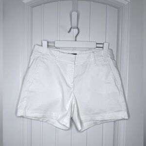 Nautica Women's White Twill Shorts with Pockets